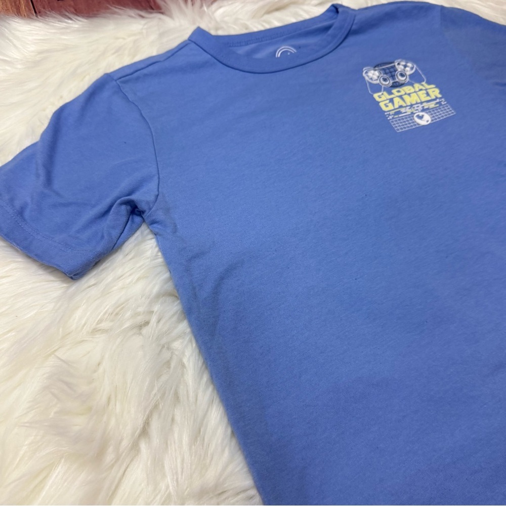 Wonder Nation Youth Boy Size Small (6-7) Blue Gamer Graphic Shirt - Picture 5 of 12